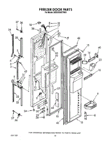 08 - Freezer Door parts for Whirlpool Refrigerator 3ED22DWXTN01 / from AppliancePartsPros.com