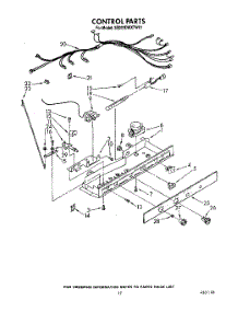 13 - Control parts for Whirlpool Refrigerator 3ED22DWXTN01 / from AppliancePartsPros.com
