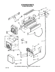 14 - Icemaker, Lit / Optional parts for Whirlpool Refrigerator 3ED22DWXTN01 / from AppliancePartsPros.com