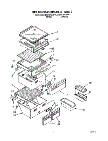 03 - Refrigerator Shelf parts for Whirlpool Refrigerator 3ED25DQXAN00 / from AppliancePartsPros.com