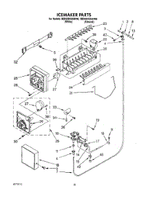 12 - Icemaker, Lit / Optional parts for Whirlpool Refrigerator 3ED25DQXAN00 / from AppliancePartsPros.com