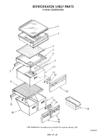 04 - Refrigerator Shelf parts for Whirlpool Refrigerator 3ED25DQXVN00 / from AppliancePartsPros.com