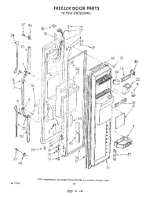08 - Freezer Door parts for Whirlpool Refrigerator 3ED25DQXVN00 / from AppliancePartsPros.com