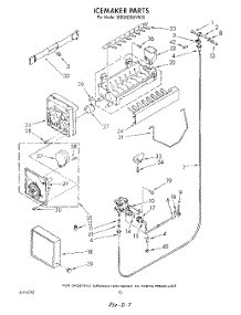 14 - Ice Maker , Lit / Optional parts for Whirlpool Refrigerator 3ED25DQXVN00 / from AppliancePartsPros.com