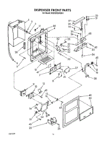 09 - Dispenser Front parts for Whirlpool Refrigerator 3ED25DQXVN01 / from AppliancePartsPros.com