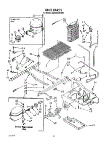 11 - Unit parts for Whirlpool Refrigerator 3ED25DQXVN01 / from AppliancePartsPros.com