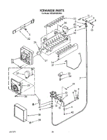 14 - Icemaker, Lit / Optional parts for Whirlpool Refrigerator 3ED25DQXVN01 / from AppliancePartsPros.com