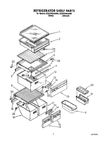 03 - Refrigerator Shelf parts for Whirlpool Refrigerator 3ED27DQXAN00 / from AppliancePartsPros.com