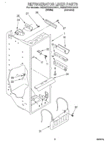 02 - Refrigerator Liner parts for Whirlpool Refrigerator 3ED27DQXAN01 / from AppliancePartsPros.com