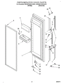 06 - Refrigerator Door parts for Whirlpool Refrigerator 3ED27DQXAN01 / from AppliancePartsPros.com