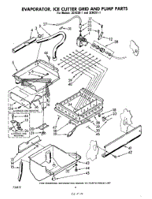 04 - Evaporator, Ice Cutter Grid And Pump parts for Whirlpool Ice Machine 3EHC501 / from AppliancePartsPros.com