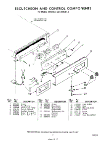 07 - Escutcheon And Control parts for Whirlpool Ice Machine 3EHC503 / from AppliancePartsPros.com