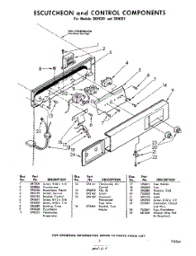 07 - Escutcheon And Control parts for Whirlpool Ice Machine 3EHC51 / from AppliancePartsPros.com