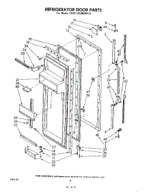 08 - Refrigerator Door parts for Whirlpool Refrigerator 3EHD191MKWR0 / from AppliancePartsPros.com