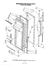 08 - Door parts for Whirlpool Refrigerator 3EHD191MKWR1 / from AppliancePartsPros.com