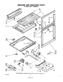 06 - Breaker And Partition parts for Whirlpool Refrigerator 3EHT171MKWR0 / from AppliancePartsPros.com