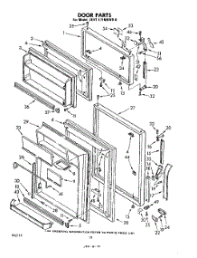 10 - Door parts for Whirlpool Refrigerator 3EHT171MKWR0 / from AppliancePartsPros.com