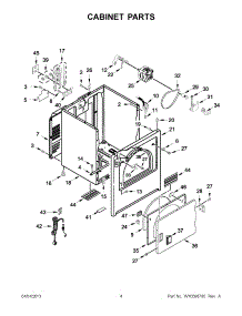 02 - Cabinet Parts parts for Whirlpool Dryer 3SWED4800YQ2 / from AppliancePartsPros.com