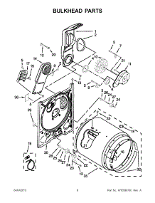 03 - Bulkhead Parts parts for Whirlpool Dryer 3SWED4800YQ2 / from AppliancePartsPros.com