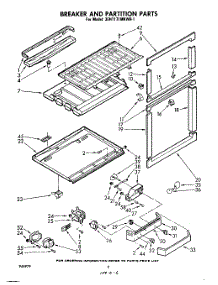 06 - Breaker And Partition parts for Whirlpool Refrigerator 3EHT171MKWR1 / from AppliancePartsPros.com