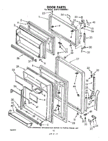 10 - Door parts for Whirlpool Refrigerator 3EHT171MKWR1 / from AppliancePartsPros.com