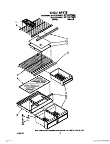 05 - Shelf parts for Whirlpool Refrigerator 3ET16ZKXWN01 / from AppliancePartsPros.com
