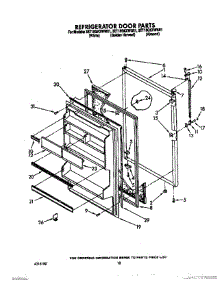 09 - Refrigerator Door, Not Illustrated parts for Whirlpool Refrigerator 3ET18GKXWG01 / from AppliancePartsPros.com