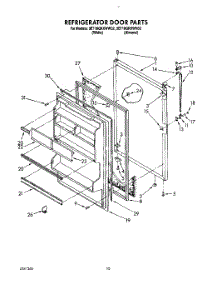 09 - Refrigerator Door, Lit / Optional parts for Whirlpool Refrigerator 3ET18GKXWN02 / from AppliancePartsPros.com