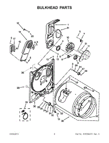 03 - Bulkhead Parts parts for Whirlpool Dryer 4GWED4900YQ2 from AppliancePartsPros.com