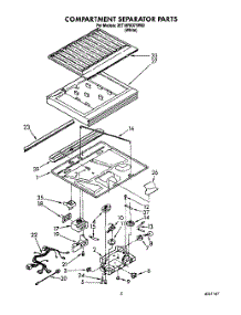 04 - Compartment Separator parts for Whirlpool Refrigerator 3ET18RKXYN00 / from AppliancePartsPros.com
