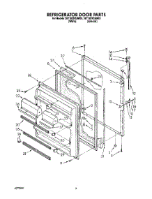 07 - Refrigerator Door, Lit / Optional parts for Whirlpool Refrigerator 3ET18ZKXAN00 / from AppliancePartsPros.com