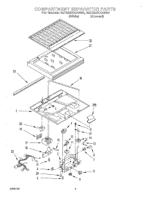 03 - Compartment Separator parts for Whirlpool Refrigerator 3ET22DKXAN00 / from AppliancePartsPros.com
