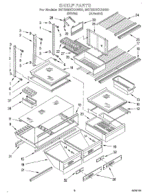 04 - Shelf, Lit / Optional parts for Whirlpool Refrigerator 3ET22DKXAN00 / from AppliancePartsPros.com