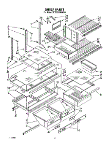 05 - Shelf, Lit / Optional parts for Whirlpool Refrigerator 3ET22DKXVN00 / from AppliancePartsPros.com