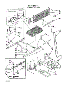 06 - Unit parts for Whirlpool Refrigerator 3ET22DKXVN00 / from AppliancePartsPros.com