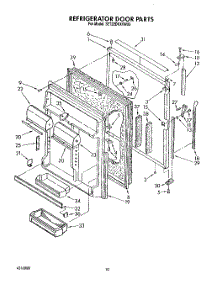 08 - Refrigerator Door parts for Whirlpool Refrigerator 3ET22DKXVN00 / from AppliancePartsPros.com