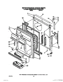 08 - Refrigerator Door parts for Whirlpool Refrigerator 3ET22DKXWN00 / from AppliancePartsPros.com