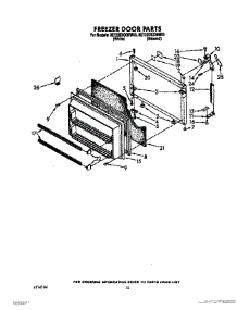 09 - Freezer Door parts for Whirlpool Refrigerator 3ET22DKXWN00 / from AppliancePartsPros.com