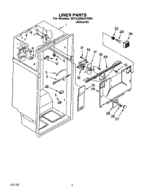 03 - Liner parts for Whirlpool Refrigerator 3ET22DKXYW00 / from AppliancePartsPros.com