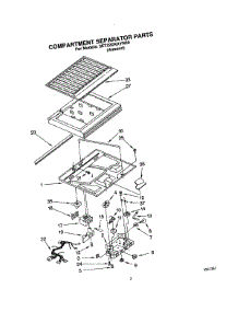 04 - Compartment Separator parts for Whirlpool Refrigerator 3ET22DKXYW00 / from AppliancePartsPros.com