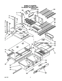 05 - Shelf, Lit / Optional parts for Whirlpool Refrigerator 3ET22DKXYW00 / from AppliancePartsPros.com