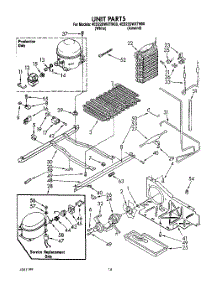 10 - Unit parts for Whirlpool Refrigerator 4ED22DWXTF00 / from AppliancePartsPros.com