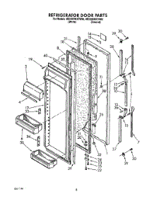 07 - Refrigerator Door parts for Whirlpool Refrigerator 4ED22DWXTG00 / from AppliancePartsPros.com