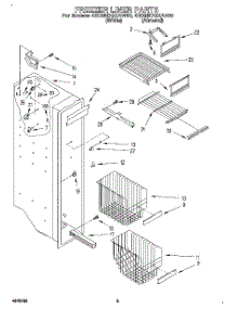 04 - Freezer Liner parts for Whirlpool Refrigerator 4ED25DQXAN00 / from AppliancePartsPros.com