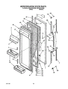 07 - Refrigerator Door parts for Whirlpool Refrigerator 4ED25DQXVN00 / from AppliancePartsPros.com