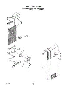 12 - Air Flow parts for Whirlpool Refrigerator 4ED25DQXVN00 / from AppliancePartsPros.com