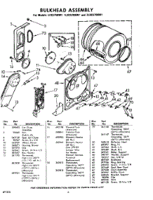 06 - Bulkhead parts for Whirlpool Dryer 3LHE5700W1 / from AppliancePartsPros.com