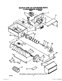 06 - Motor And Ice Container parts for Whirlpool Refrigerator 4ED25DQXVN01 / from AppliancePartsPros.com