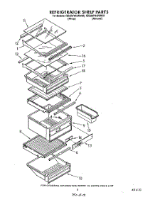 04 - Refrigerator Shelf parts for Whirlpool Refrigerator 4ED25PWXWN00 / from AppliancePartsPros.com