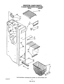 05 - Freezer Liner parts for Whirlpool Refrigerator 4ED25PWXWN00 / from AppliancePartsPros.com
